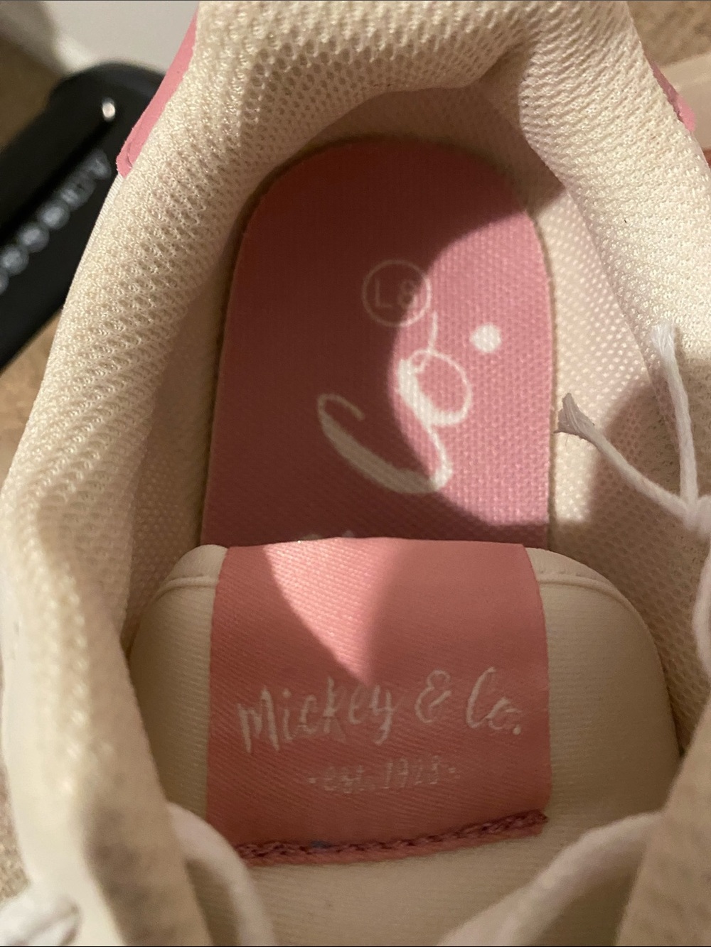 New With Tag Disney Women
Cream and Pink Mickey Sneakersnew Size 8, - Picture 6 of 7